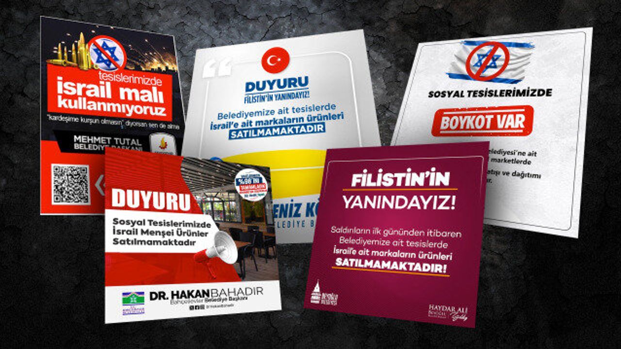 Türkiye'deki belediyelerden İsrail ürünlerini boykot