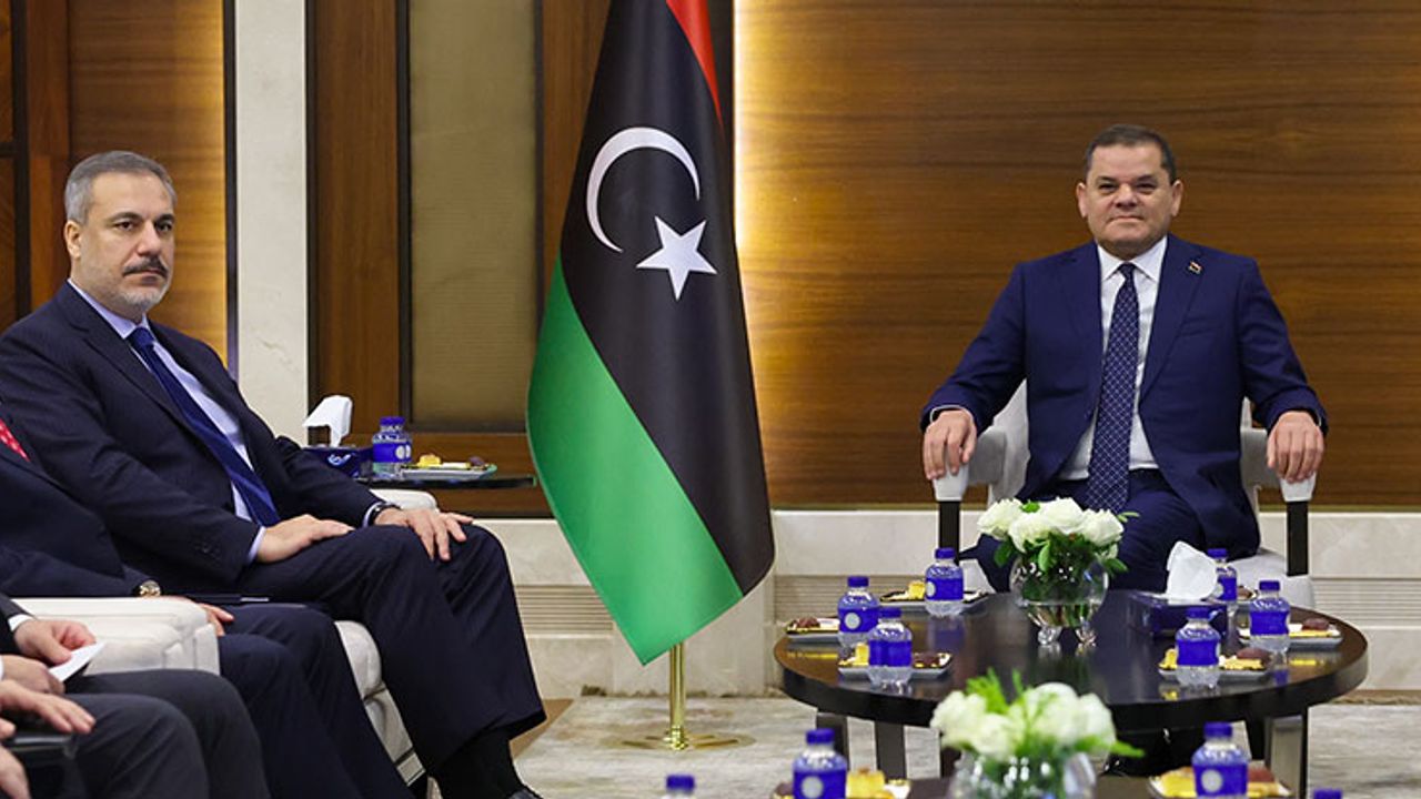 Bakan Fidan, Libya Başbakanı Dibeybe ile bir araya geldi