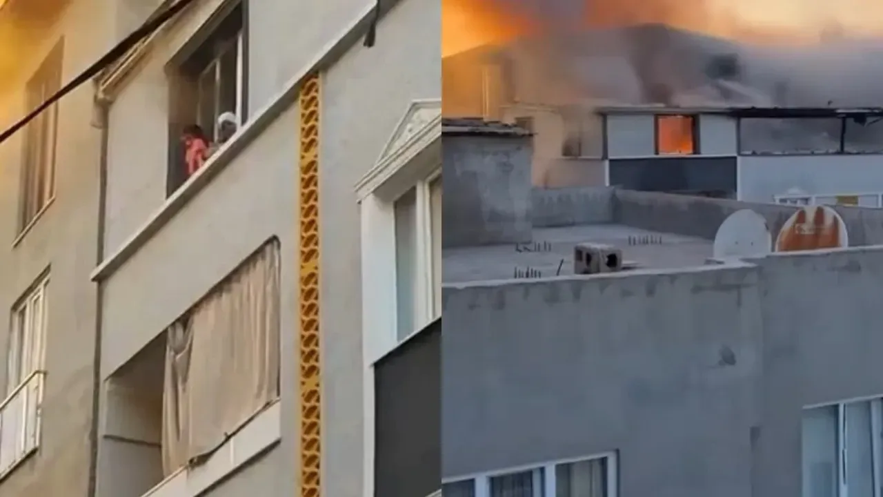 Bursa’da yangın paniği! Torununu alevlerden korumak için camdan attı