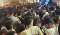İzdiham böyle görüntülendi! Mağaza açılışı kabusa döndü