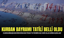 Son dakika... Kurban bayramı tatili belli oldu