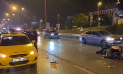 Maltepe'de motosiklet ticari taksiye arkadan çarptı: 1 ağır yaralı