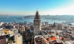 Galata Kulesi'nde restorasyon çalışmaları devam ediyor