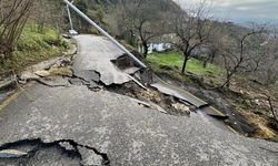 Düzce'de heyelan nedeniyle iki köy arasında ulaşım sağlanamıyor