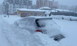 Ardahan'da araçlar kara gömüldü