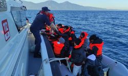 Aydın’da 14 düzensiz göçmen kurtarıldı