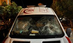Hasta yakını ambulansa kürekle saldırdı