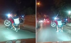 Motosikletin üzerinde motosiklet taşıdılar