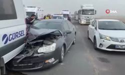 Konya-Ankara yolunda toz taşınımı nedeniyle zincirleme kaza