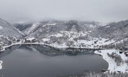 Çubuk Gölü'nde kış güzelliği