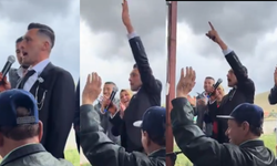 Damat düğünü mitinge çevirdi