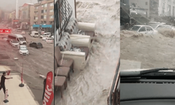 Ankara'da sel felaketi! Yollar göle döndü, araçlar sürüklendi