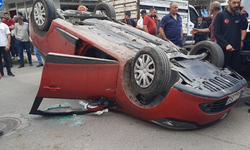 Kars’ta takla atan araçta 3 kişi yaralandı