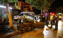 Denizli'de bir otomobil ağaca çarptı: 2 kişi öldü