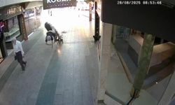 Rögara çarpan motosiklet sürücüsü havada takla attı