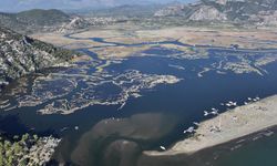 Havadan görünümüyle labirenti andıran Dalyan Kanalı, ekimde de turist çekiyor