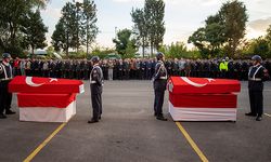 Trafik kazasında şehit olan 2 jandarma personeli için tören düzenlendi