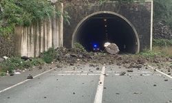 Artvin'de Sarp Sınır Kapısı yolunda heyelan