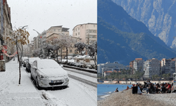 Doğuda karla mücadele, Antalya’da plaj keyfi