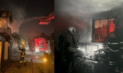 Hatay'da 2 katlı evde çıkan yangın korkuttu