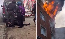 Sultangazi'de yangında can pazarı! Alevlerin arasından atladı
