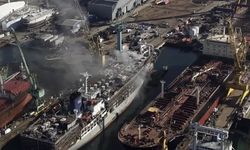 Tuzla'da tersanedeki gemide yangın çıktı