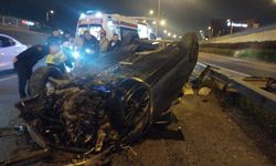 Üsküdar'da kontrolden çıkan otomobil takla attı : 1 yaralı