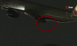 ABD’de yolcu uçağının kalkış sırasında tekerleği düştü