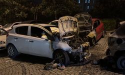 Beşiktaş'ta park halindeki 4 araç yandı