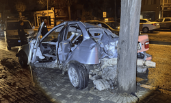 Bursa'da ağaca çarpan otomobildeki 2 kişi ağır yaralandı