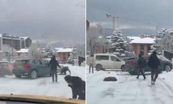 Bursa'da korku dolu anlar! Kayan araç vatandaşların arasına daldı...