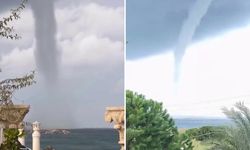 Hatay'da denizde hortum oluştu