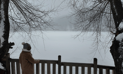 Karagöl Tabiat Parkı karda vakit geçirmek isteyenleri ağırladı