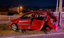 Otomobil elektrik direğine çarptı, baba ile oğlu hayatını kaybetti