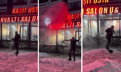 Soğuk havayı test ederken kendini yaktı