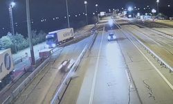 Ters yönde ilerleyen otomobil bariyere çarptı