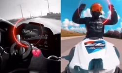324 km hıza ulaşan motosikletli ölüme meydan okudu