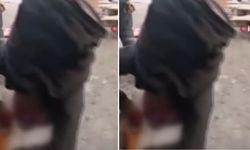 Ankara'da vicdansızlık kamerada! Zihinsel engelli çalışanı ayağından vince astılar...