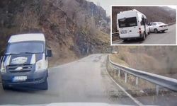Trabzon’da facianın eşiğinden dönüldü! Öğrenci servisi karşı şeride geçip otomobile çarptı
