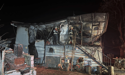 Uşak'ta prefabrik evde çıkan yangında karı koca öldü