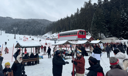 Yıldıztepe Kayak Merkezi'nde hafta sonu yoğunluğu