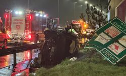 Otoyolda minibüs refüje çıktı: 1 ölü, 1 yaralı