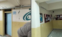 Tokat'taki 5.5 büyüklüğündeki deprem sonrası okulda çatlaklar oluştu