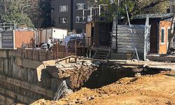 Chobani Stadyumu yanında korkutan olay: Şantiye alanında çökme meydana geldi