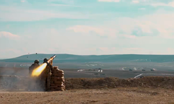 Kısa menzilli tanksavar silahı KARAOK'tan hedefe tam isabet