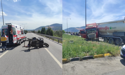 Feci kaza! Tır ile elektrikli motor çarpıştı: 1 ölü 4 yaralı