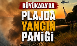 Büyükada'da plajda yangın paniği