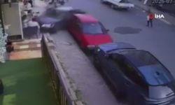 Korku dolu anlar! Fren sanıp gaza basınca ortalık karıştı