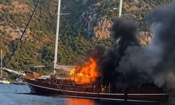 Göcek'te lüks tekne alev topuna döndü