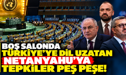 Boş salonda Türkiye'ye dil uzatan Netanyahu'ya tepkiler peş peşe!